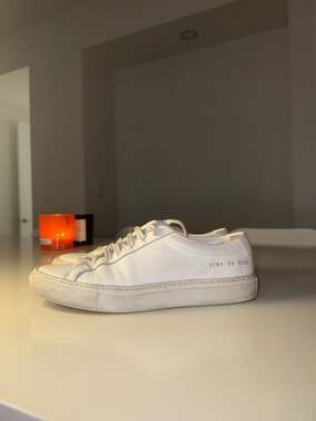 Common Projects Women's Original Achilles Low White Leather Sneakers Size 39